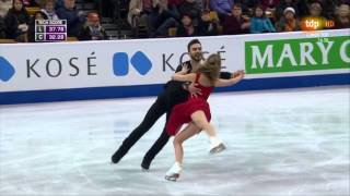 Guillaume Cizeron amp Gabriella Papadakis SP Worlds 2016 Boston [upl. by Anehta]