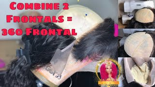 How I made 2 Frontals  One 360 Frontal  Part 1  with Dome Cap [upl. by Dahsraf]