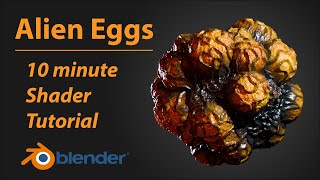 Alien Egg Sac Procedural Blender Shader TutorialShort version [upl. by Namhcan880]