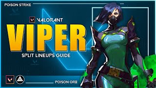 SPLIT NEW VIPER LINEUPS 2021  VALORANT GUIDES [upl. by Ycat]