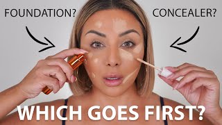 CONCEALER BEFORE OR AFTER FOUNDATION  NINA UBHI [upl. by Erek]