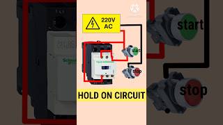 Hold on circuit  contactor holding puch  dol starter wiring 220v electrician wiring [upl. by Det860]