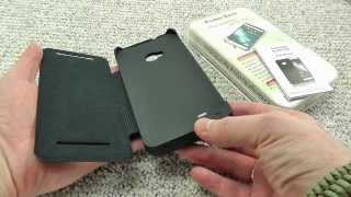 Обзор Мощный чехолаккумулятор для HTC One 810e M7 3000 mAh книжка  Электробумcomua [upl. by Attenad]