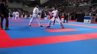 BROSE DOUGLAS vs PAVLOV EMIL Male Kumite 60kg  2014 World Karate Championships [upl. by Fabron]