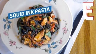 Squid Ink Pasta Made From Scratch — Snack Break [upl. by Armalla]