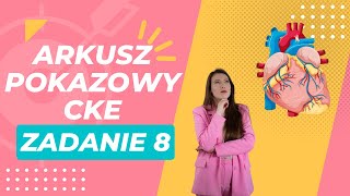 Arkusz pokazowy CKE Marzec 2022  Zadanie 8 układ krwionośny [upl. by Sennahoj383]