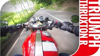 2016 Triumph Thruxton R  First Ride Review [upl. by Anitnatsnok]