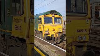 Freightliner Class 66515 Passing Platform 12 at Crewe [upl. by Akima266]