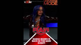 SASHA BANKS RETURNS ON THE ROAD TO WRESTLEMANIA  WWE 2k24 Universe Mode shorts [upl. by Weide]