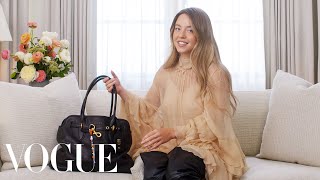 Inside Sydney Sweeneys Miu Miu Bag  In The Bag  Vogue [upl. by Enneillij]