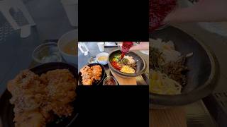 Mixing Bibimbap Korean Rice Bowl at Korean Town in Japan bibimbap koreanfood shorts [upl. by Leinahtan]