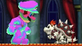 New Super Mario Bros DS  All Castle Bosses with Giant Star Mario [upl. by Akina]