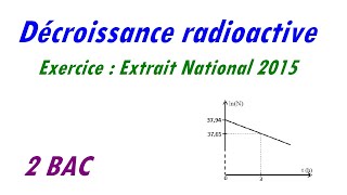 Décroissance radioactive nucléaire Exercice 2 bac [upl. by Suaeddaht]