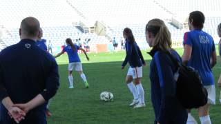 Algarve Cup 2015 USWNT vs France FINAL  funny Crystal and KO moment [upl. by Lallage]