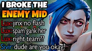 I dropped 20 kills on Jinx Mid and the enemy mid lost her mind [upl. by Sualk570]