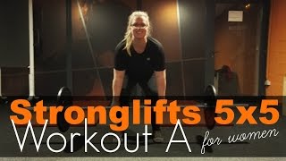 Weightlifting for weight loss  Stronglifts 5x5 Workout A [upl. by Weidner]