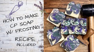 Recipe  Step by Step How to Make Cold Process Soap 🤎 with Frosting  Piping  Ellen Ruth Soap [upl. by Tdnerb]