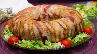 ROSCA DE CARNE Y BACON 🌟 ESPECIAL CENA DE NAVIDAD 🎄 [upl. by Arolf]