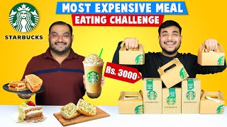 STARBUCKS MEAL EATING CHALLENGE  Expensive Food Challenge  Starbucks Challenge  Viwa Food World [upl. by Elocaj]