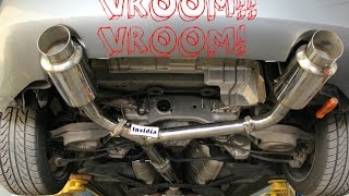 350z invidia n1 exhaust beforeafter [upl. by Akalam990]