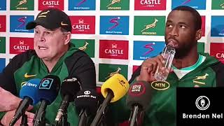 SPRINGBOKS Rassie Erasmus talks about man of the match Jesse Kriels form [upl. by Car]