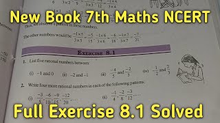 Chapter 8 Ex81 Rational Numbers  Class 7 Maths New Book [upl. by Akehs37]