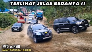 TERLIHAT JELAS BEDANYA Mobil FWD vs Mobil RWD Melewati Tanjakan Licin Batu Jomba [upl. by Nylahsoj270]