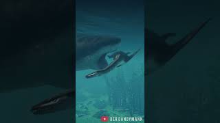 HUGE MEGALODON TEARS AN ATTENBOROSAURUS INTO PIECES  Jurassic World Evolution 2 Shorts [upl. by Coucher]