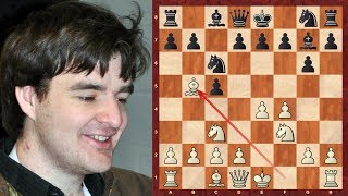 Sicilian Grand Prix Attack Chess Opening Gawain Jones brilliancy game vs Lock Van Wely [upl. by Yramliw664]