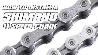 How to Install a New 11 Speed Shimano Chain on Your Bicycle  Bike Maintenance [upl. by Beaufert]