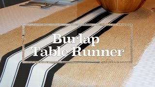 Burlap Table Runner [upl. by Millda]