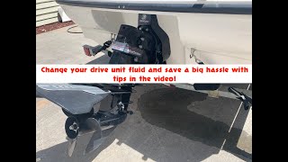 Alpha 1 Mercruiser gear oil change lower unit lube Bayliner 175 instructions tips [upl. by Marozik74]