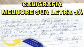 CALIGRAFIA Como Melhorar a LETRA Caligrafia BONITA [upl. by Drawets]