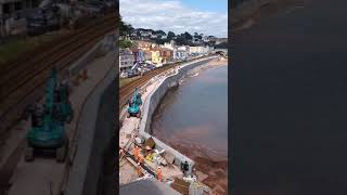 Trains Progress on the Dawlish Sea Wall as of 17th July 2020 [upl. by Tansey]