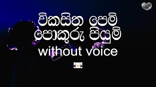 Vikasitha Pem Karaoke without voice විකසිත පෙම්  Sinhala Music Tracks [upl. by Atinus250]