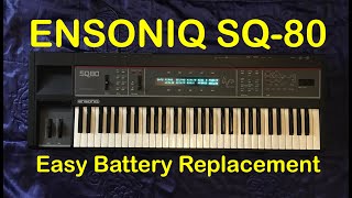 Ensoniq SQ80 Easy battery replacement using standard CR2032 coincell batteries [upl. by Robillard]