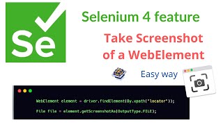 Selenium 4 Feature  Taking Screenshot of a WebElement [upl. by Terej]