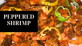 PEPPERED SHRIMP JAMAICAN STYLE SPICY SHRIMP [upl. by Zantos]