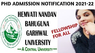 PhD admission Notification 202122 Hemvati Nandan Bahuguna Garhwal University  Central  UGC [upl. by Dualc]