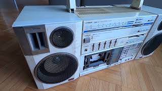 White JVC PC55 before full restoration  very rare Japan only Victor branded version of the Boombox [upl. by Rushing]