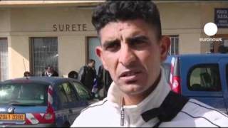 Tunisian immigrants protest against France [upl. by Dusen]