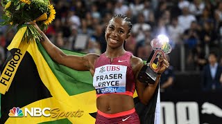 ShellyAnn FraserPryce caps BEST 100M SEASON EVER with meet record in Zurich  NBC Sports [upl. by Esmond]