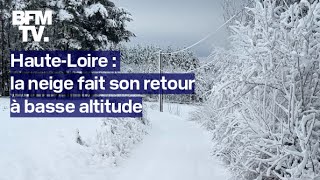 Haute Loire la neige fait son retour à basse altitude [upl. by Sualk]