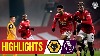 Rashford nets injury time winner  Manchester United 10 Wolves  Highlights  Premier League [upl. by Alcus]