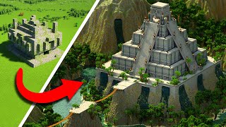 Upgrading Minecrafts Jungle Temple To This EPIC Ancient Aztec Pyramid [upl. by Adnaluy]