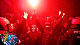 PSG Ultras in San Sebastian  Cortège parisiens   Real Sociedad  PSG 12  532024 UCL [upl. by Durward994]