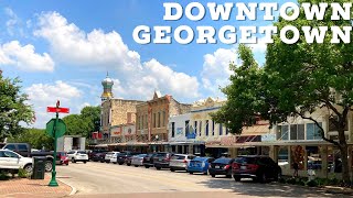 Downtown Georgetown  Walking Around Georgetown Texas [upl. by Yderf837]