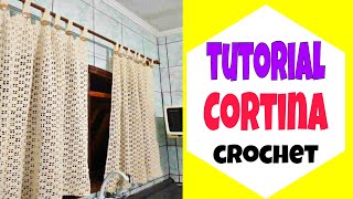 Como tejer cortina a crochet fácil y bonita para principiantes [upl. by Lipfert]