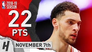 Zach LaVine Full Highlights Bulls vs Pelicans 20181107  22 Points [upl. by Cadmann]