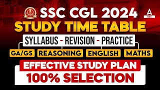 SSC CGL 2024  SSC CGL Syllabus Study Plan Time Table amp Revision Details [upl. by Arretal959]